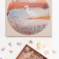 ViSSEVASSE Rund Puslespil - The Swan