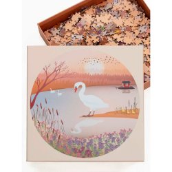 ViSSEVASSE Rund Puslespil - The Swan