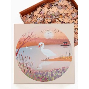 ViSSEVASSE Rund Puslespil - The Swan