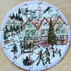 VISSEVASSE Mini Puslespil WHITE CHRISTMAS 31 Brikker