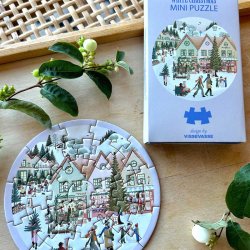 VISSEVASSE Mini Puslespil WHITE CHRISTMAS 31 Brikker