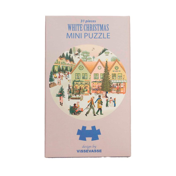 VISSEVASSE Mini Puslespil WHITE CHRISTMAS 31 Brikker