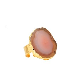 House of Vincent Fingerring - Asger - Beige Agate