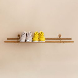 We Do Wood Skostativ - Shoe Rack - Eg/Messing