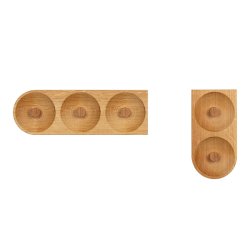 We Do Wood Solid Hook - 3 Hooks - Eg