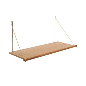 We Do Wood Hylde - Loop Shelf - Eg/Messing