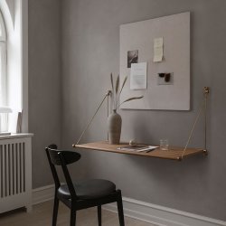 We Do Wood Loop Desk - Eg/Messing