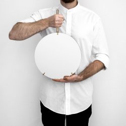 Moebe Rund Vgspejl 30cm - Messing