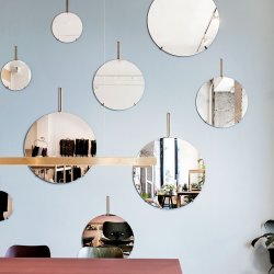 Moebe Rund Vgspejl 30cm - Messing