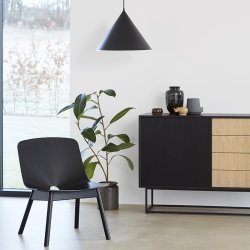 Woud Annular Pendel - Stor - Sort