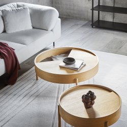 Woud Arc Sofabord - 89 cm - Oileret Eg