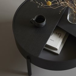 Woud Arc Sofabord - 89 cm - Sort Ask