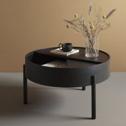 Woud Arc Sofabord - 89 cm - Sort Ask