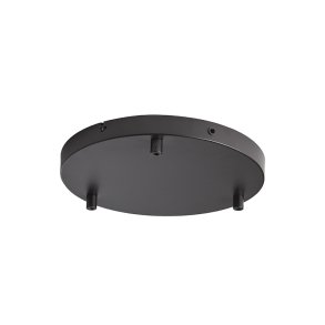 Woud Baldakin Rund m/ 3 Lampeudtag Sort