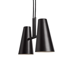Woud Cono Pendel m. 2 Skrme - Sort
