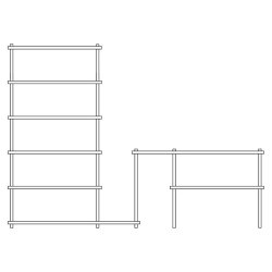 Woud Elevate Reol System 13 Sort