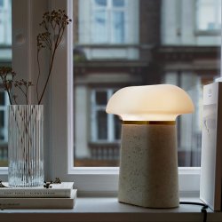 Woud Nova Bordlampe Travertin