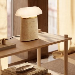 Woud Nova Bordlampe Travertin