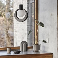 Woud Pidestall Flowerpot - Lille - Gr