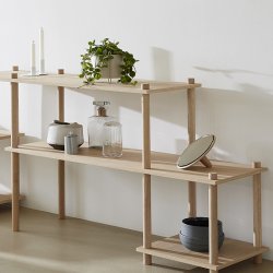 Woud Pidestall Flowerpot - Lille - Gr