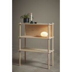 Woud Pidestall Flowerpot - Lille - Sort