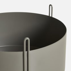 Woud Pidestall Flowerpot - Lille - Taupe