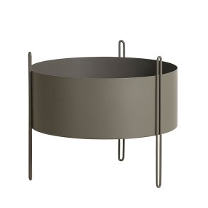 Woud Pidestall Flowerpot - Mellem - Taupe