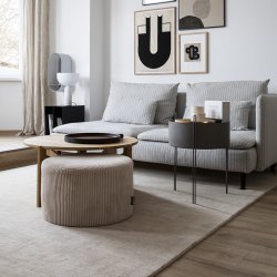 Woud Pidestall Flowerpot - Stor - Taupe