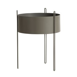 Woud Pidestall Flowerpot - Stor - Taupe