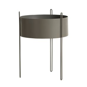 Woud Pidestall Flowerpot - Stor - Taupe