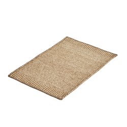 Woud Rombo Mtte Hvid/Brun 60x40 cm