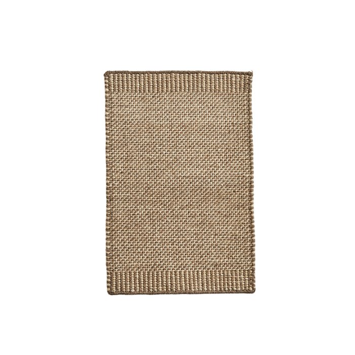 Woud Rombo Mtte Hvid/Brun 60x40 cm