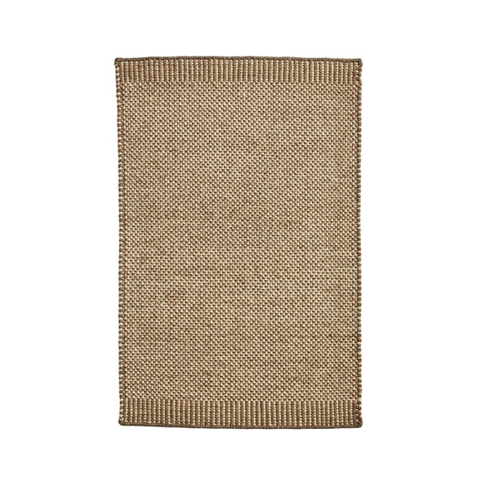 Woud Rombo Mtte Hvid/Brun 60x90 cm