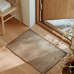 Woud Rombo Mtte Hvid/Brun 60x90 cm