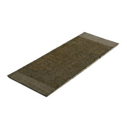 Woud Rombo Tppe Hvid/Mosgrn 75x200 cm