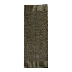 Woud Rombo Tppe Hvid/Mosgrn 75x200 cm