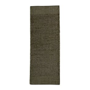 Woud Rombo Tppe Hvid/Mosgrn 75x200 cm