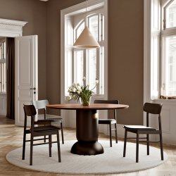 Woud Soma Spisebordsstol Sort m/ Lder