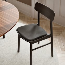 Woud Soma Spisebordsstol Sort m/ Lder