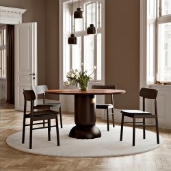 Woud Soma Spisebordsstol Sort m/ Lder