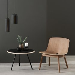 Woud Soround Sofabord - : 75 cm / H: 40,5 cm - Sort Fenix Laminat