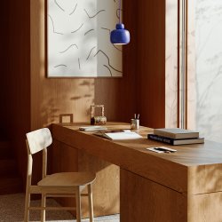 Woud Stone Pendel Lille Cobalt Blue