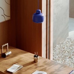 Woud Stone Pendel Lille Cobalt Blue