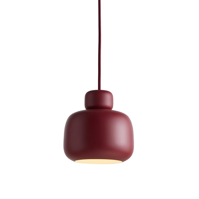 Woud Stone Pendel Lille Deep Red