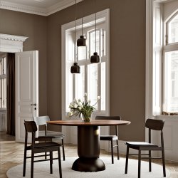 Woud Stone Pendel Lille Sort