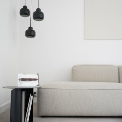 Woud Stone Pendel Lille Sort