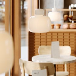 Woud Stone Pendel Lille Opal Triplex Glas