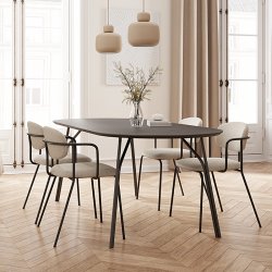 Woud Tree Bord - 220 cm - Sort/Sort