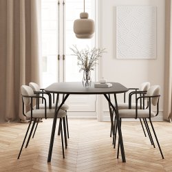 Woud Tree Bord - 220 cm - Sort/Sort