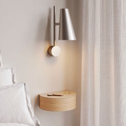 Wallie Hylde m. Skuffe - Gr Beige/Eg - 2-SORTERING